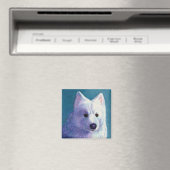 Samoyed Dog Magnet - "Bouddha" (In Situ (Lave-vaisselle))