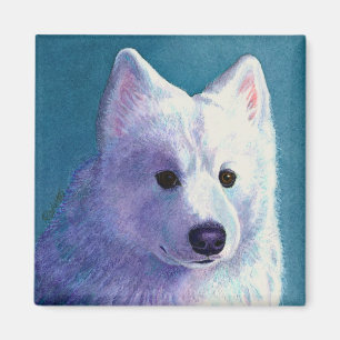 Samoyed Dog Magnet - "Bouddha"