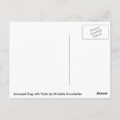 Samoyed Dog met Violin Briefkaart (Achterkant)