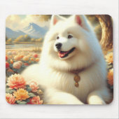  Samoyed Dog Painting Muismat (Voorkant)