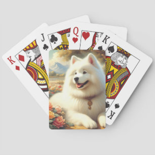  Samoyed Dog Painting Pokerkaarten