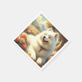 Samoyed Dog Painting Servet (Hoek)