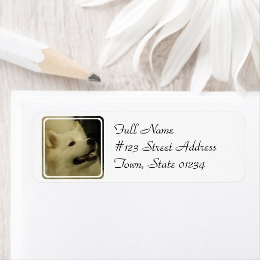Samoyed Dog Return Address Label (Insitu)