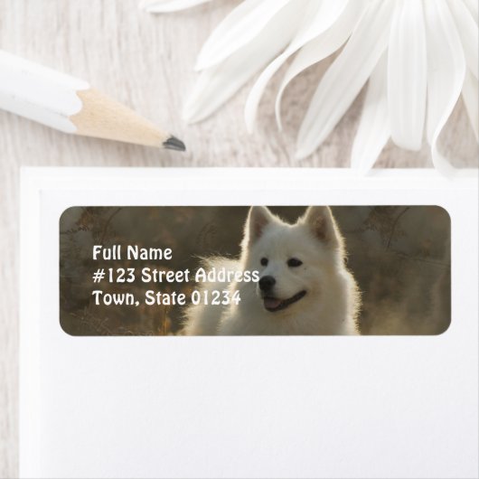 Samoyed Dog Return Address Label (Insitu)