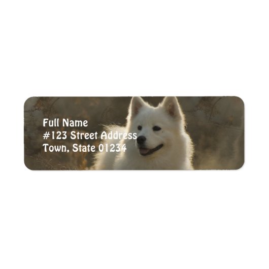 Samoyed Dog Return Address Label (Voorkant)