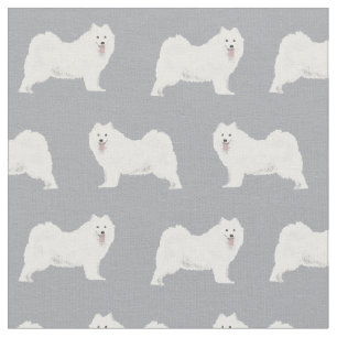 Samoyed dog simpel grijs stof
