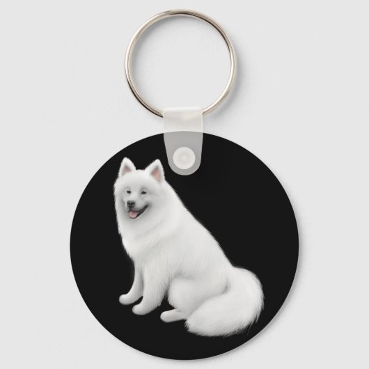 Samoyed Dog Sleutelhanger (Voorkant)