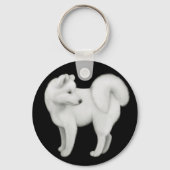 Samoyed Dog Sleutelhanger (Voorkant)