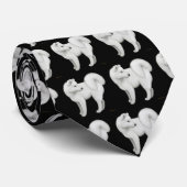 Samoyed Dog Stropdas (Opgerold)