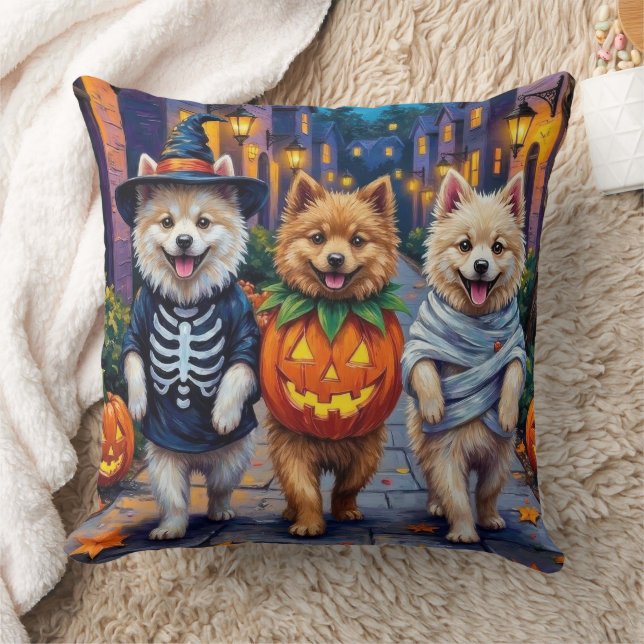 Samoyed Dogs Trick-or-Treating Halloween Costumes Kussen (Deken)