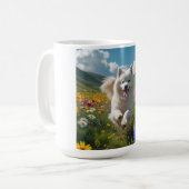 Samoyed Elegant Coffee Mok (Voorkant links)