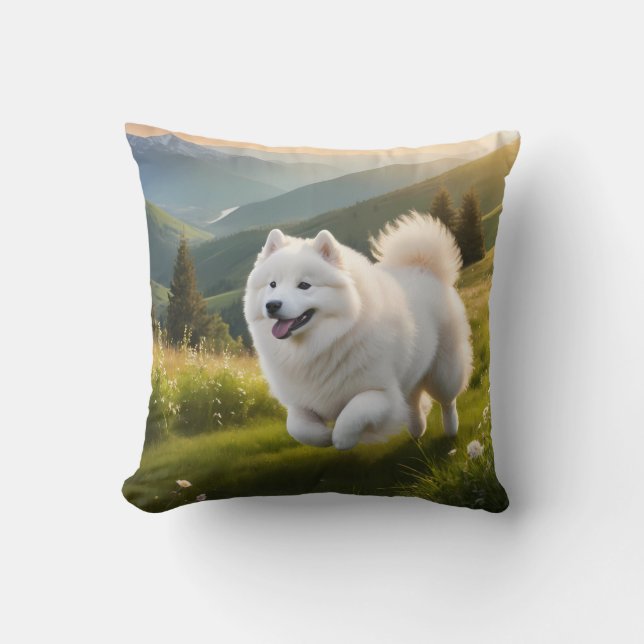 Samoyed Elegant Sierkussen (Voorkant)