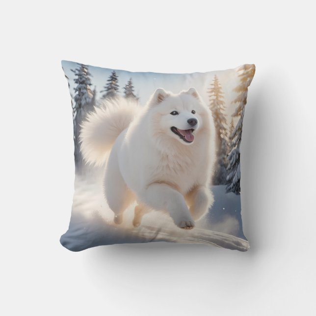 Samoyed Elegant Sierkussen (Voorkant)