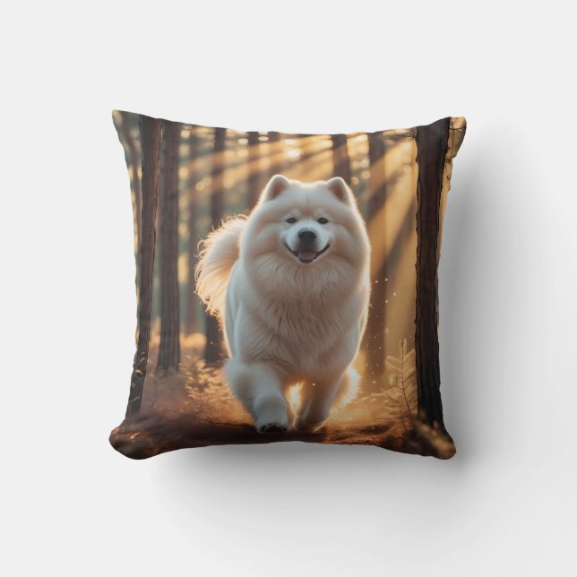 Samoyed Elegant Sierkussen (Voorkant)