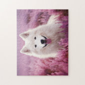 Samoyed en heide legpuzzel (Verticaal)
