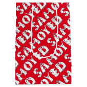 Samoyed gespeld in Samoyed Dogs Letters Funny Medium Cadeauzakje (Achterkant)