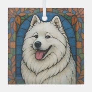 Samoyed "Glas in lood" Glas Ornament