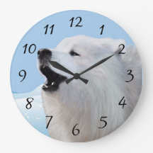 Samoyed grote acrylwand