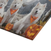 Samoyed Halloween Spooky Snijplank (Hoek)