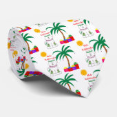 Samoyed Hawaiian Kerstmis Stropdas (Opgerold)