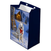 Samoyed Holiday  Medium Cadeauzakje (Voorkant Gekanteld)