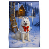 Samoyed Holiday  Medium Cadeauzakje (Achterkant)