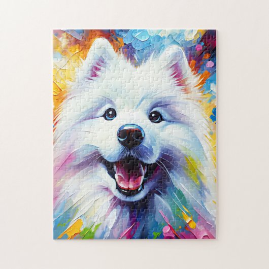 Samoyed hond acrylprint cadeau voor hondenliefhebb legpuzzel (Verticaal)