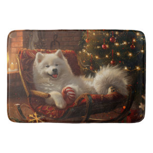 Samoyed Hond Kerstfeest Badmat