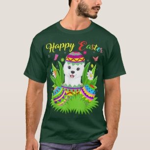 Samoyed Hondenliefhebber Floral Easter Egg Funny S T-shirt