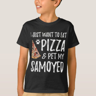 Samoyed Hondenliefhebber Pizza Grappig Hond Mam Gi T-shirt
