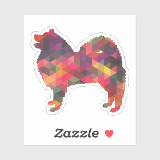 Samoyed Hondenras Geo Silhouette Multi Sticker (Vel)