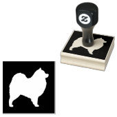 Samoyed Hondenras Silhouette Rubberstempel (Gestempeld)