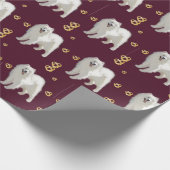 Samoyed Jubileum Pattern (Fabric wordt apart verko Cadeaupapier (Hoek)