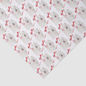 Samoyed kerstcadeaupapier tissuepapier (Detail)