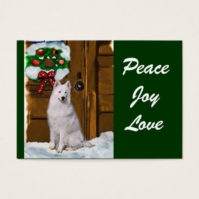 Samoyed Kerstcadeaus Visitekaartjes (Voorkant)