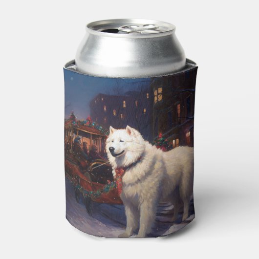 Samoyed Kerstfeest Seizoen Blikjeskoeler (Blikje Voorkant)