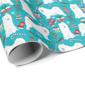 Samoyed kerstinpakpapier cadeaupapier (Rol Hoek)