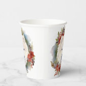 Samoyed Kerstkrans Festieve Pup Papieren Bekers (Rechts)