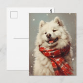 Samoyed Kerstmis Briefkaart (Voorkant / Achterkant)