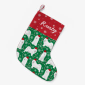 Samoyed Kerstmis Dog Holiday Stocking Kleine Kerstsok (Voorkant (Hangend))