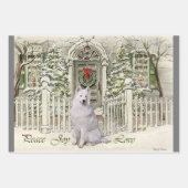 Samoyed Kerstmis Inpakpapier Vel (Voorkant 3)