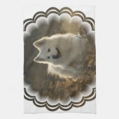 Samoyed Kitchen Towel Theedoek (Verticaal)
