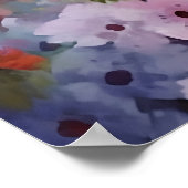 Samoyed kleurrijke waterverf kunstwerk poster (Hoek)