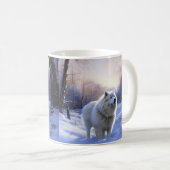 Samoyed liet het sneeuwen Kerstmis Koffiemok (Voorkant rechts)