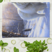 Samoyed liet het sneeuwen Kerstmis Theedoek (Gevouwen)