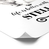 Samoyed Life is beter met Custom Dog Name Poster (Hoek)