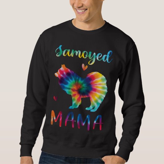 Samoyed Mama Tie Dye Dog Mom Mothers Day Trui (Voorkant)
