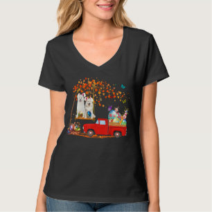 Samoyed met bunny Ear Red Truck met eieren T-shirt