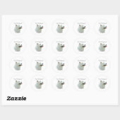 Samoyed Moeder 2 Ronde Sticker (Vel)