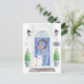 Samoyed Moving Announcement Briefkaart (Staand voorkant)